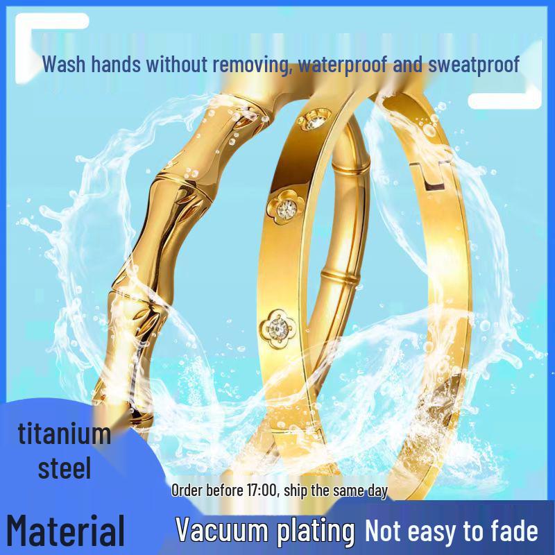 New Heart-Shaped Stainless Steel Bracelet for Girls - Elegant, Simple, Non-Fading