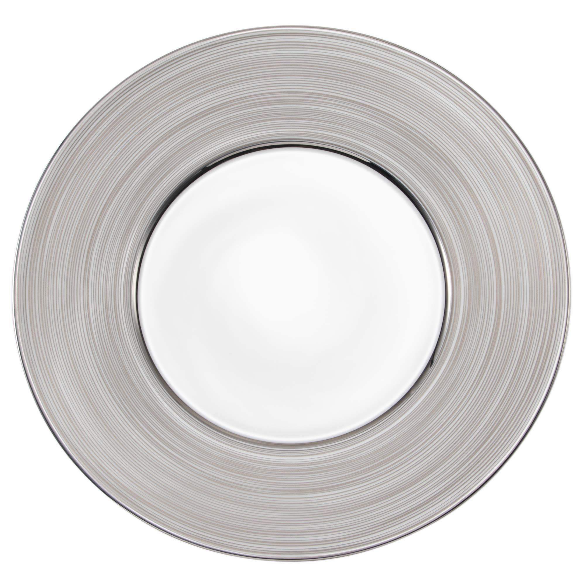 

NARUMI Platinum Swirl Band Plate, 27cm, Platinum, Stylish and Elegant Flat Plate with Rim, A La Carte Plate, Made in Japan, Product Number: 52147-5666