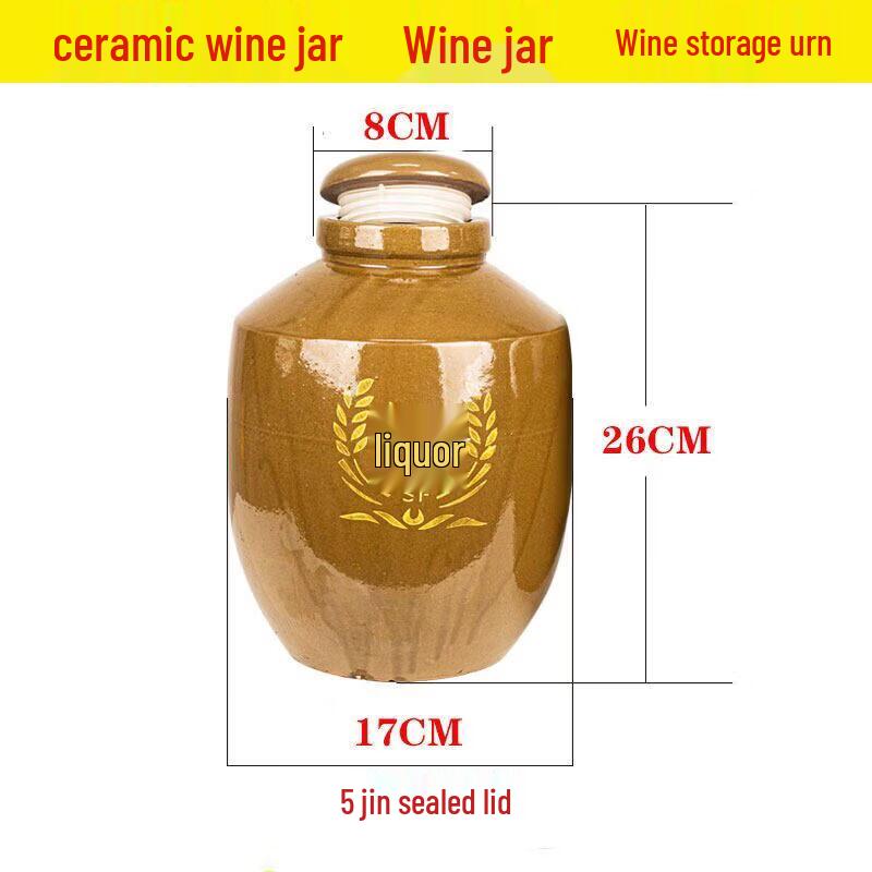 Qiwei Traditional Ceramic Wine Jar for Brewing and Storage