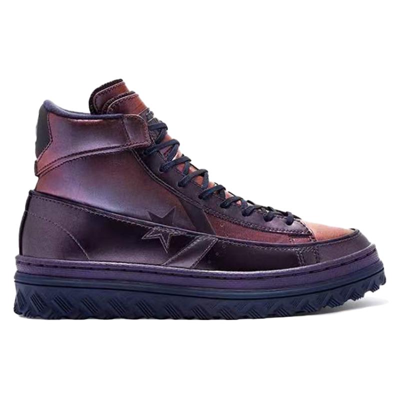 Converse Cons Pro Leather X2 Comfortable Casual Wrap-around Warm Wear-resistant High-top Skate Shoes Unisex Purple