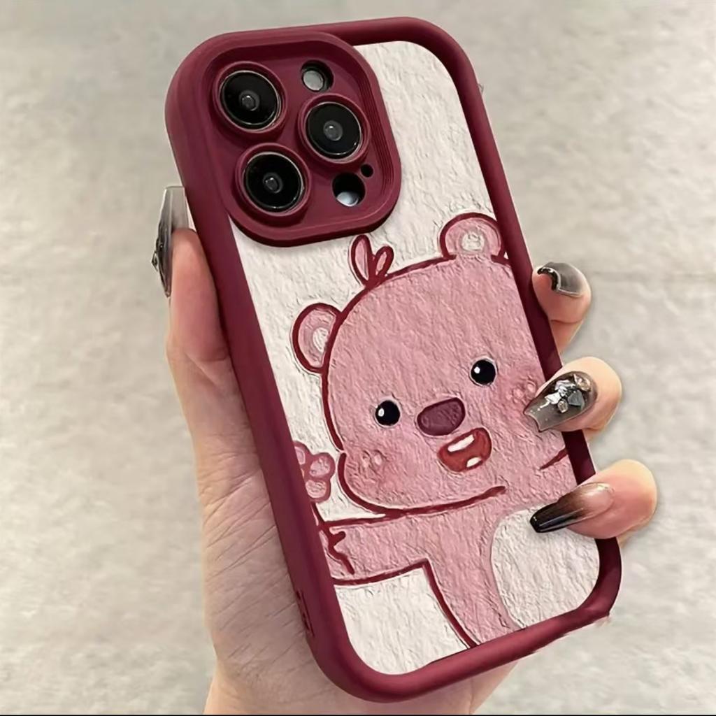 Cute Bear Trend Fashion Applied Apple 11/11/11 Pro Phone Case 11promax1111 Cartoon Soft