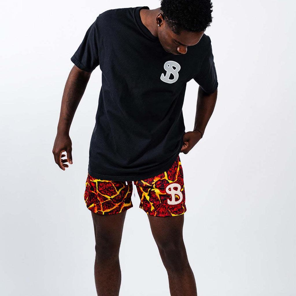Trendy Brand Men's Quick-Dry Mesh Shorts - American Summer Style for Outdoor Sports & Beach