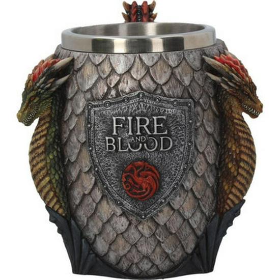 Game of Thrones 3D Carved Stainless Steel Beer Mug and High-Stemmed Glass