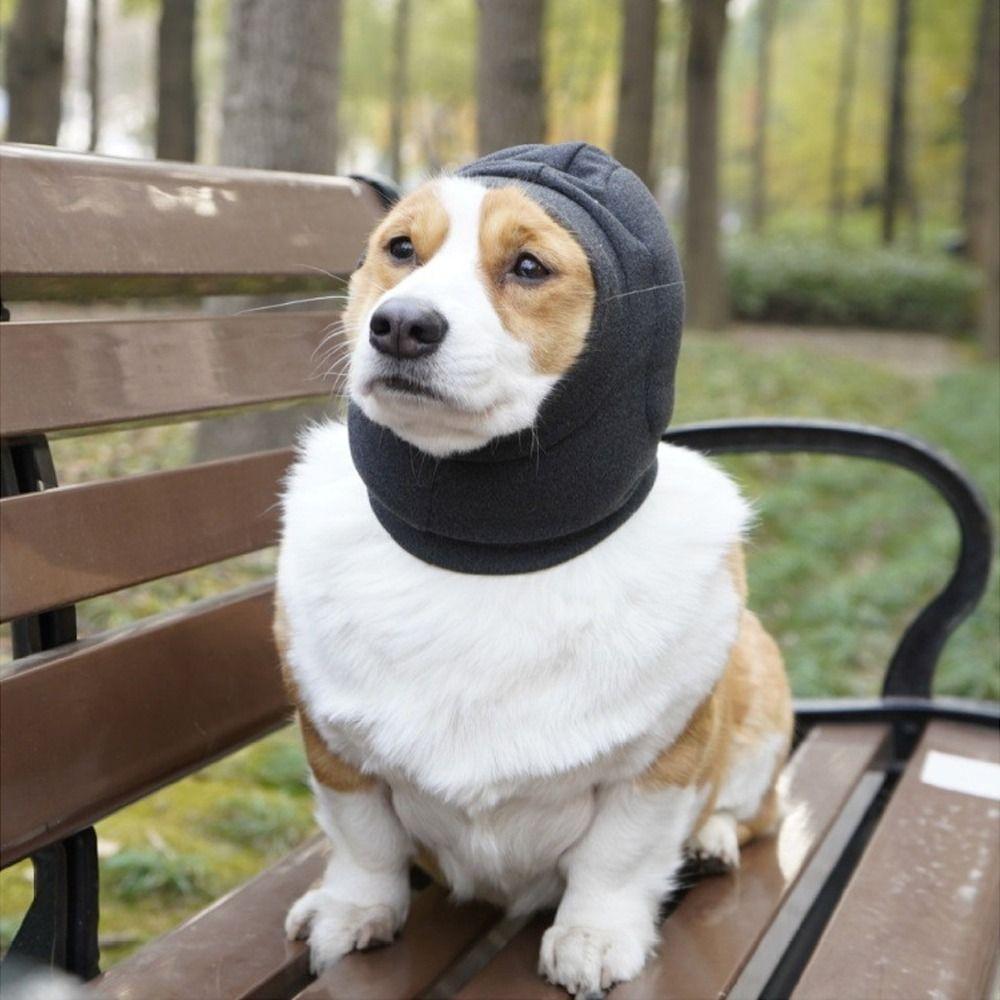 Warm Dog Calming Earmuffs Anti-Startle Cold-Proof Noise-Proof Earmuffs Solid Color Elastic Band Pet Ear Cover Dog Walking
