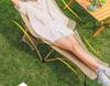 Adjustable Camping Recliner: Moon Chair with Leg Rest and Backrest, Foldable Outdoor Beach Chair.