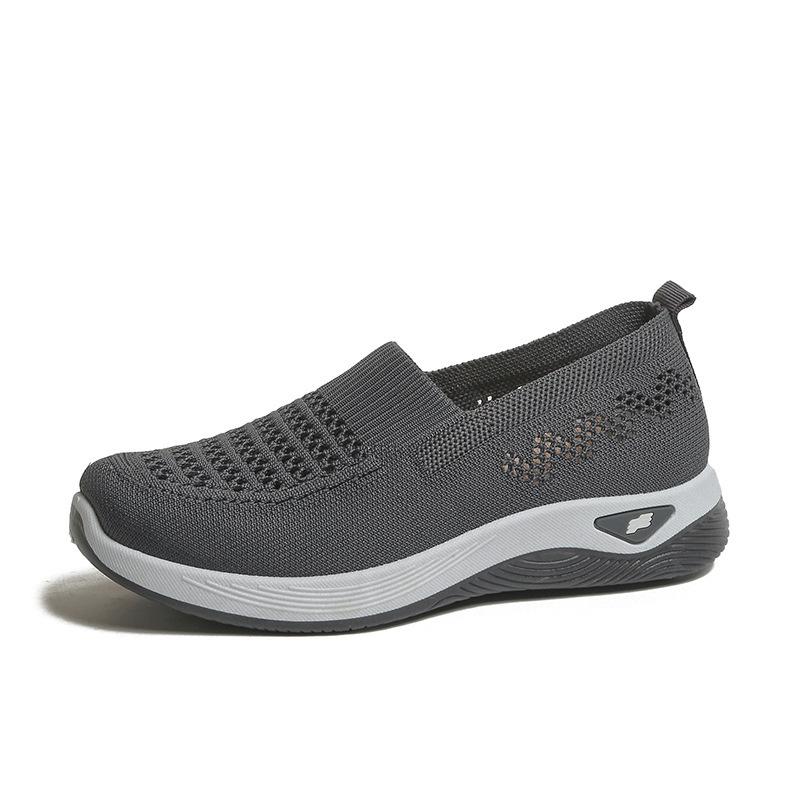 New Fly-woven Breathable Casual Shoes Cloth Shoes Flat-soled Single Shoes