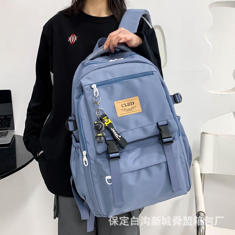 Schoolbag new backpack men's fashion schoolbag women's neutral backpack large capacity junior high school student schoolbag travel backpack