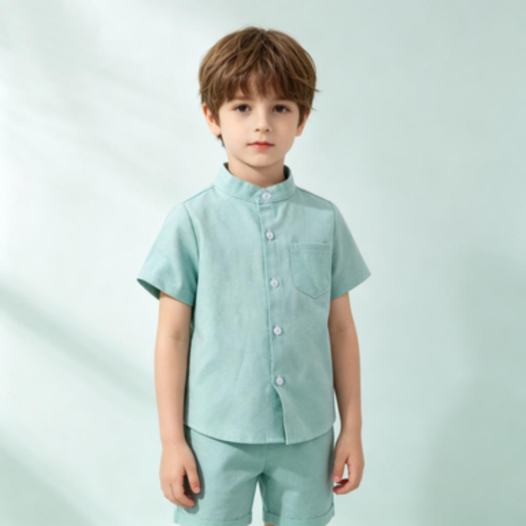 Boys Long Sleeve Button Down Shirt Jacket Candy Color for School Outerwear