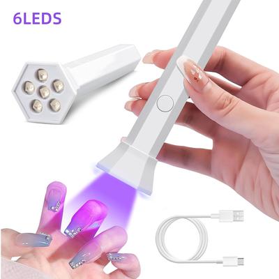 1PC Tragbare Nageltrocknerlampe UV-LED-Nagellicht zum Aushärten aller Gelpolituren, wiederaufladbar über USB, schnell trocknende Maniküremaschine, Nailart-Tools