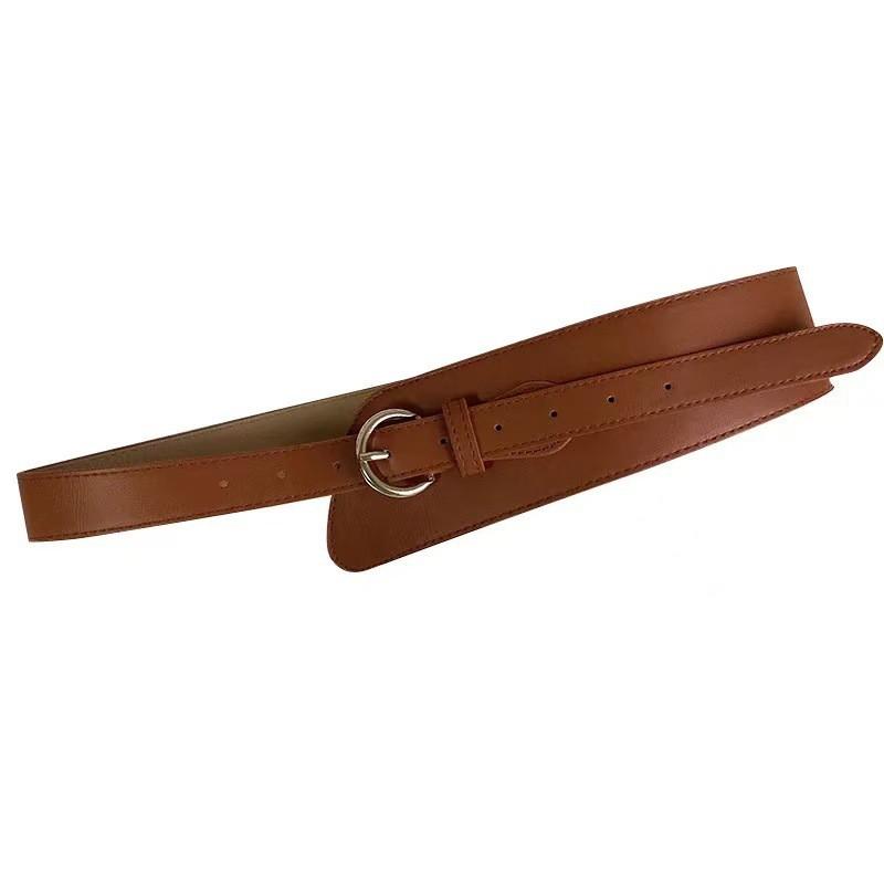 Wide Black PU Belt Women With Zinc Alloy Pin Buckle Stylish Waist Cincher Coats Blazers Casual Outfits