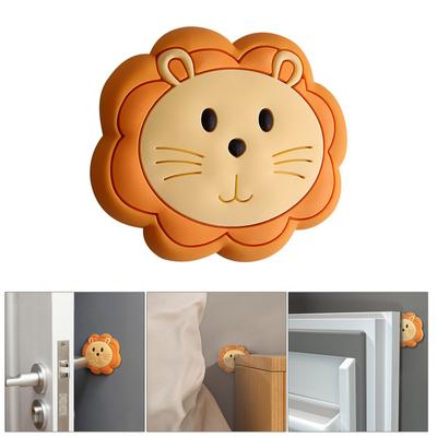 Cartoon Creatives Door Handle Bumper Silicone Door Stopper Protect & Decorate Your Home with Fun Simple Installations
