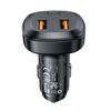 Acefast Car Charger 66W 2X Usb / Usb Type C, Pps, Power Delivery, Quick Charge 4.0, Afc, Fcp, Scp Black (B9)