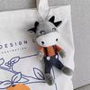 Adorable Plush Cow Mascot Keychain Soft Stuffed Animal Bag Pendant For Gift Giving