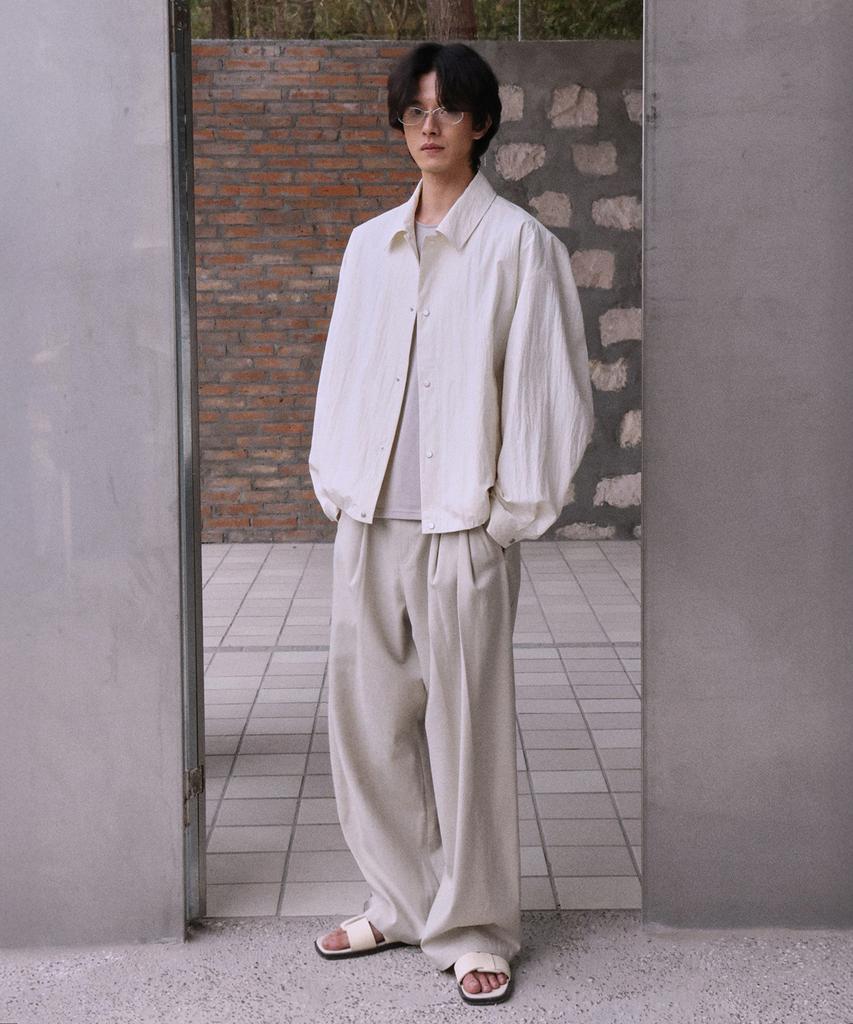 Mood Inside Crispy Nylon Collar Jacket_4 Colors