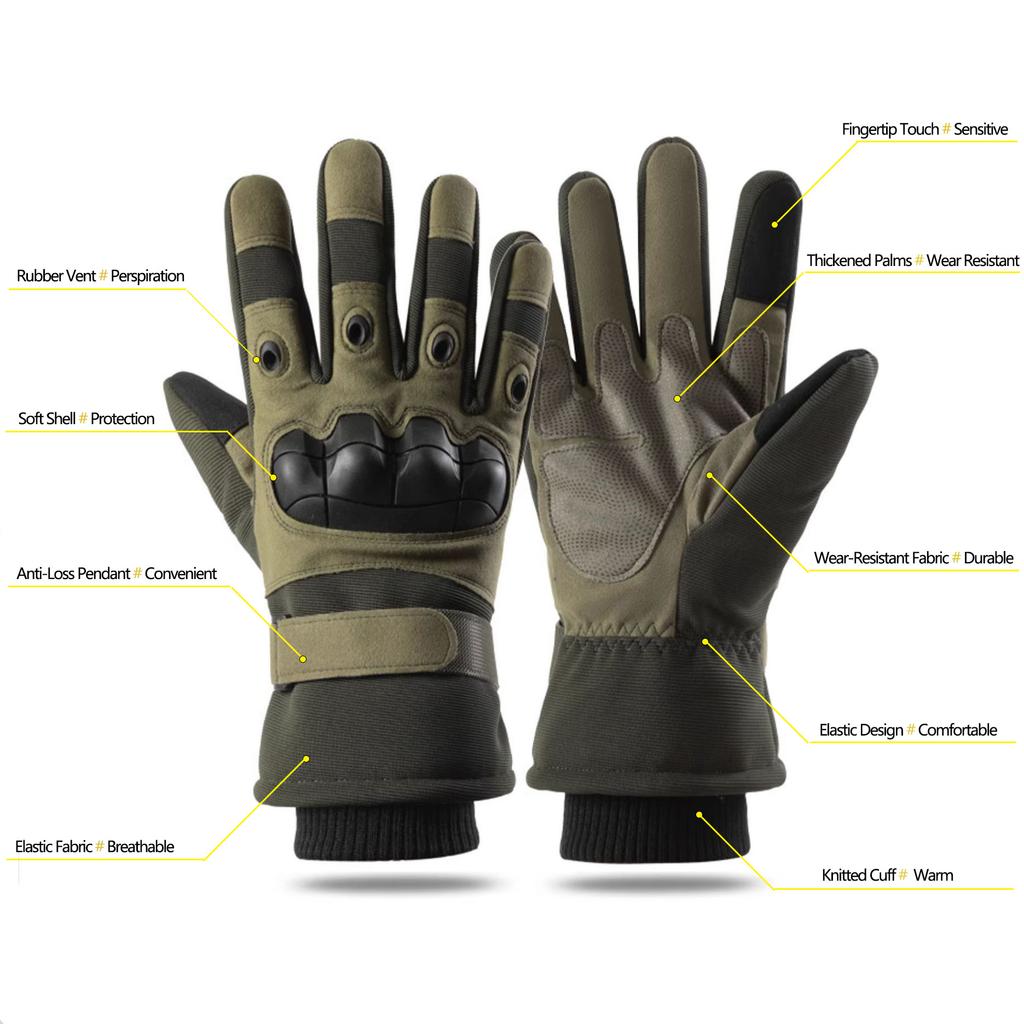 The tactical style of outdoor gloves with cut-resistant reinforcement protection is very suitable for hiking and camping