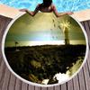 Lighthouse Round Beach Towel with Tassels Microfiber Quick Dry Beach Blanket Sand Free Absorbent Swim Pool Circle Towel Yoga Mat