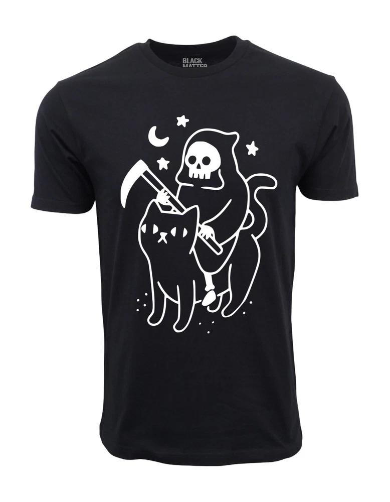 Hot topic black matter unisexs reaper with cat t shirt XL