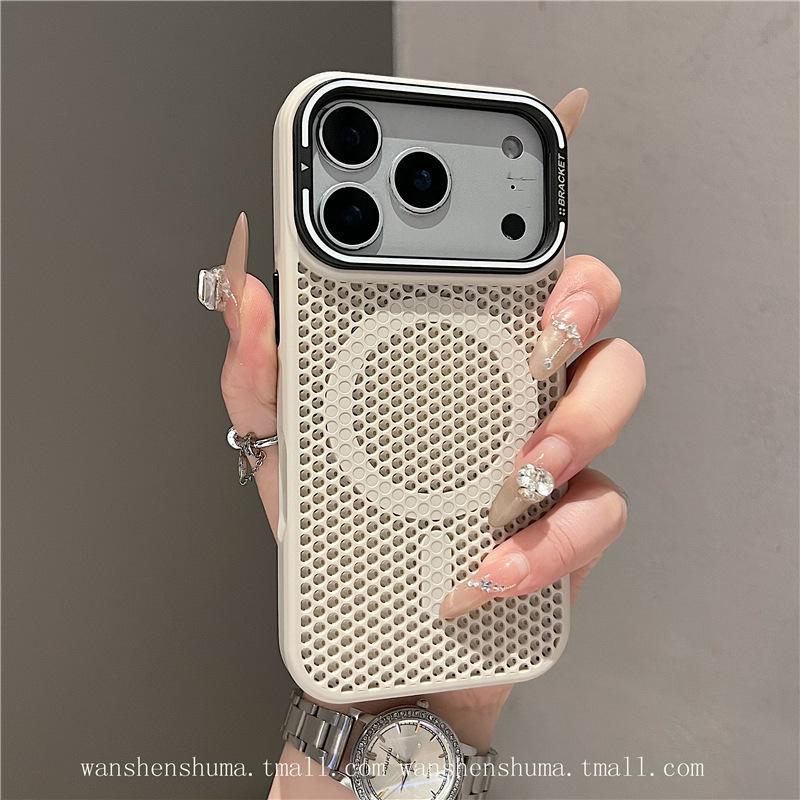 Advanced sensor mesh lens holder iphone17promax mobile phone case 14 breathable heat dissipation 15 apple 16 sheath