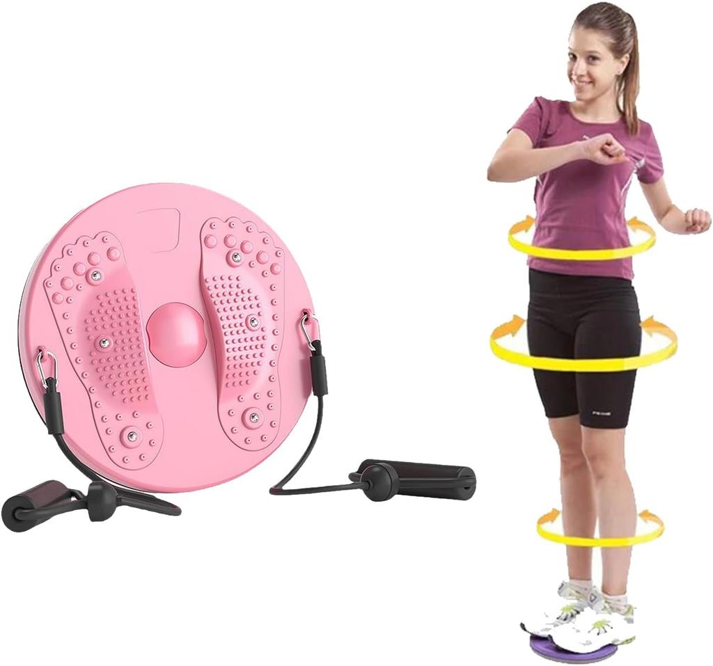 Home Workout Twist Disk Magnetic Waist Wriggling Plate Slimming Legs Fitness Health Thin Waist Exerciser Twist Board With Bands