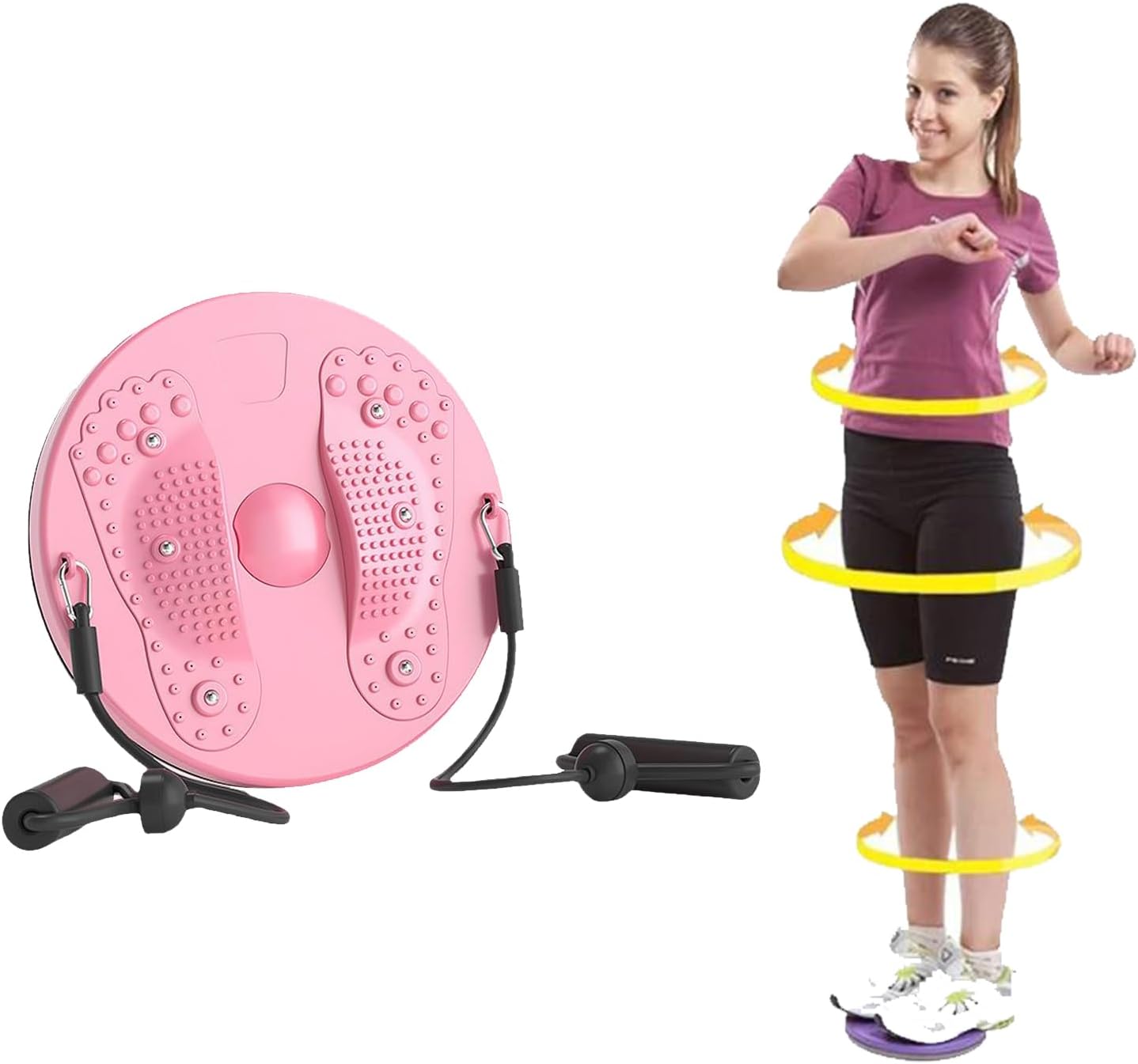 

Твист-диск для домашних тренировок, магнитная пластина для талии, для похудения ног, фитнеса, здоровья, тренажер для тонкой талии, твист-доска с лентами