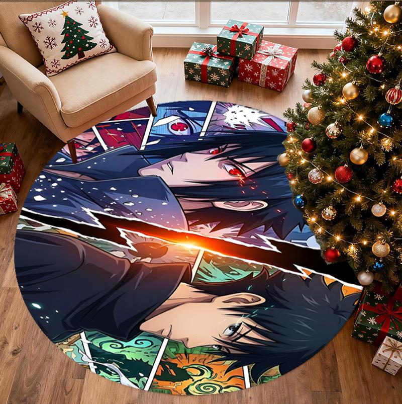 BLEACH Pattern Round Rug, Indoor/Outdoor Mat, for Picnic, Gameroom, Bedroom, Office, Living Room, Home Decor Carpet, Birthday Gift