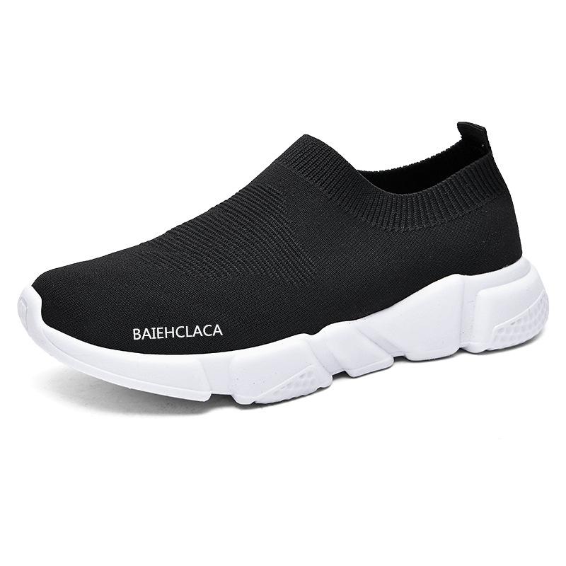 Women's Breathable Elastic Sock Sneakers - Spring/Autumn, Trendy Casual Shoes, Unisex, Plus Size Available