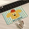 Household Cartoon Floor Mat Small Dog Cute Carpet Bathroom Non-slip Absorbent Foot Mat Toilet Thickened Cushion