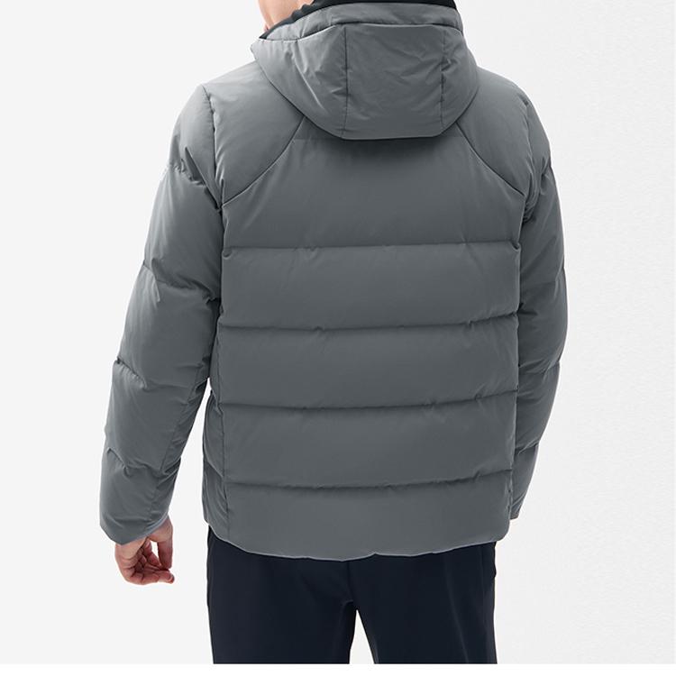 FILA Athletics Basic Sports Simple Hooded Long Sleeve Warm Down Jacket Men Jacket Rock-Gray A11M242904FGY