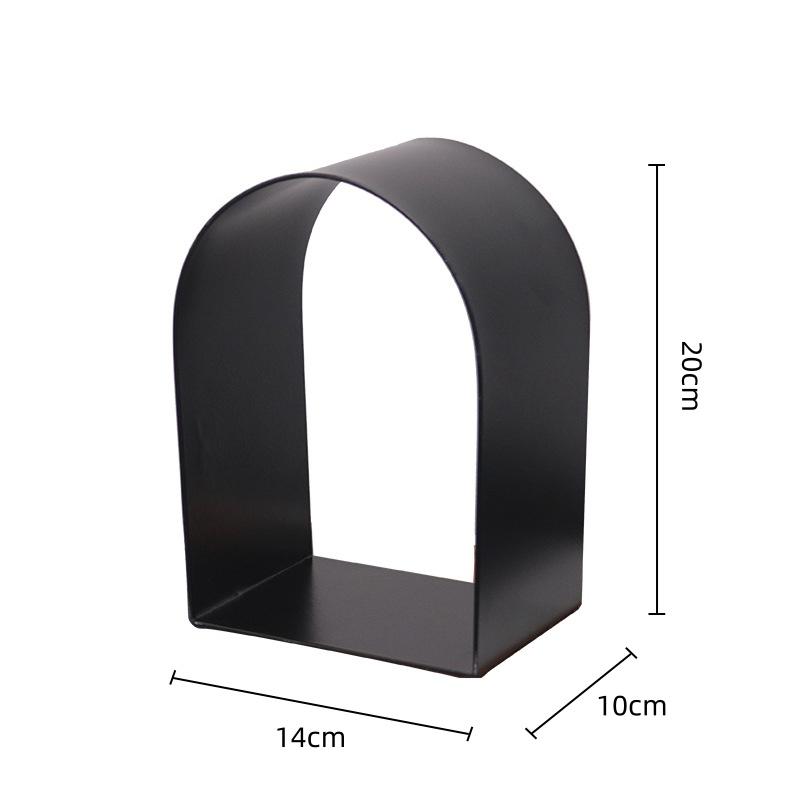 Golden Arches Geometric Hollow Semicircle Metal Handicraft Handicraft Sculpture Metal Figurine Room Decoration Accessories