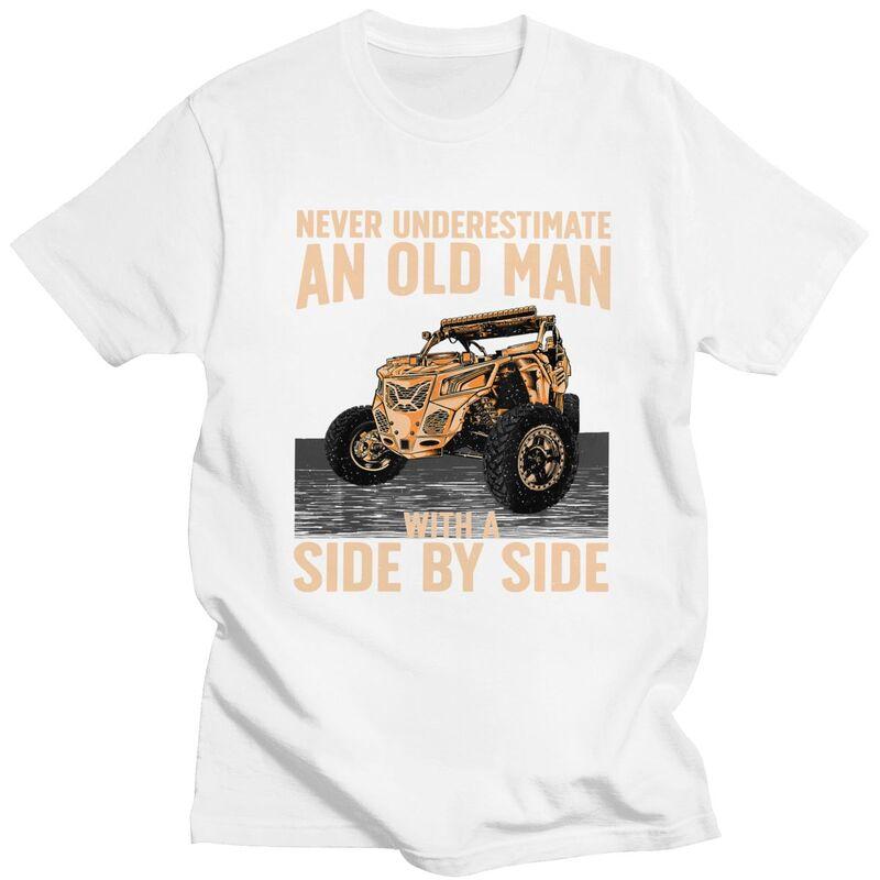 Cool SXS For Grandpa Dad Offroad UTV ATV SideBySide T Shirt Men ShortSleeve Tshirt Graphic Tee Tops Loose Oversized Clothes