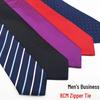Men's 8cm No-Knot Zipper Tie - Easy-Pull Business Formal Tie