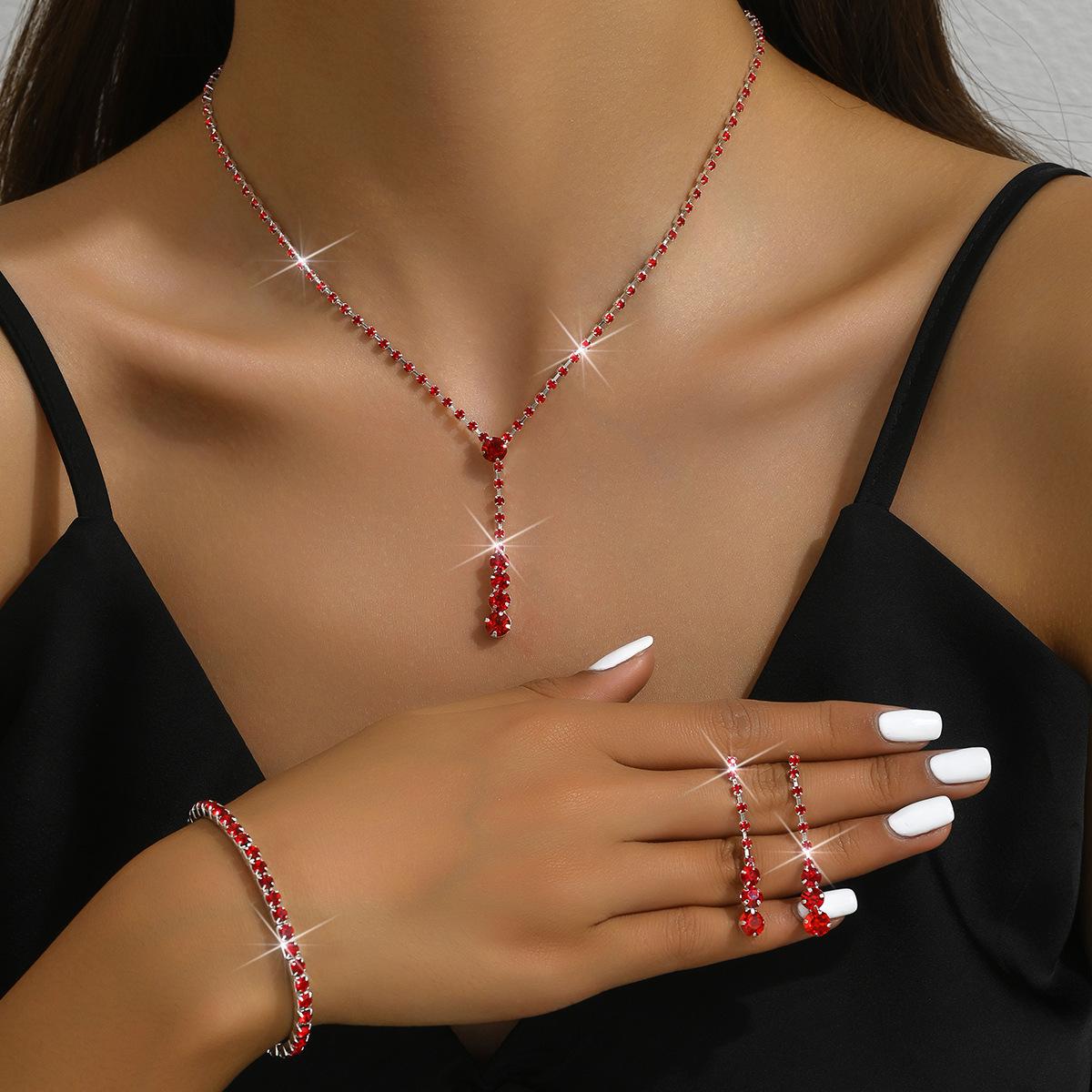 

Модные свадебные аксессуары для свадебной фотосъемки серьги ожерелье браслет комплект