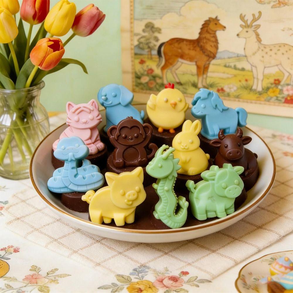 New Animal Shaped Mousse Cake Mold 12 Options Flexible Chocolate Dessert Mold Reusable Non-Stick Baking Mould Baking Tools