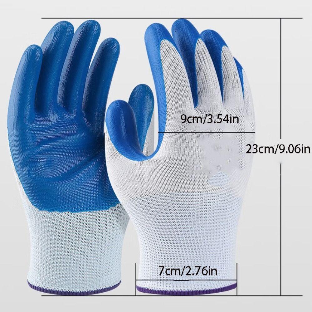 12pairs Anti-puncture Safety Working Gloves Excellent Grip Protective Work Glove  Construction Work