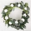 Rose Head Artificial Flowers for Arrangement Decoration 5 Pcs - White