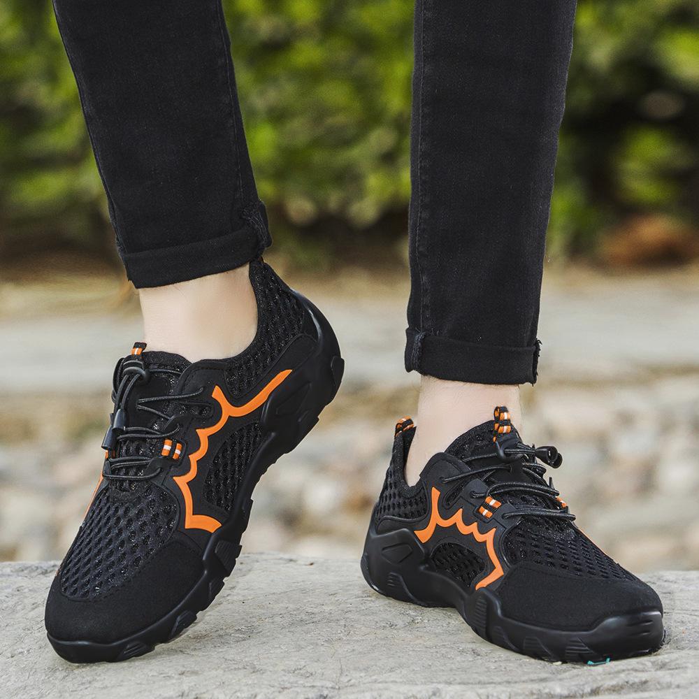 Summer New Breathable Mesh Outdoor Hiking Shoes Casual Large Size Hiking Shoes Comfortable Sports Shoes