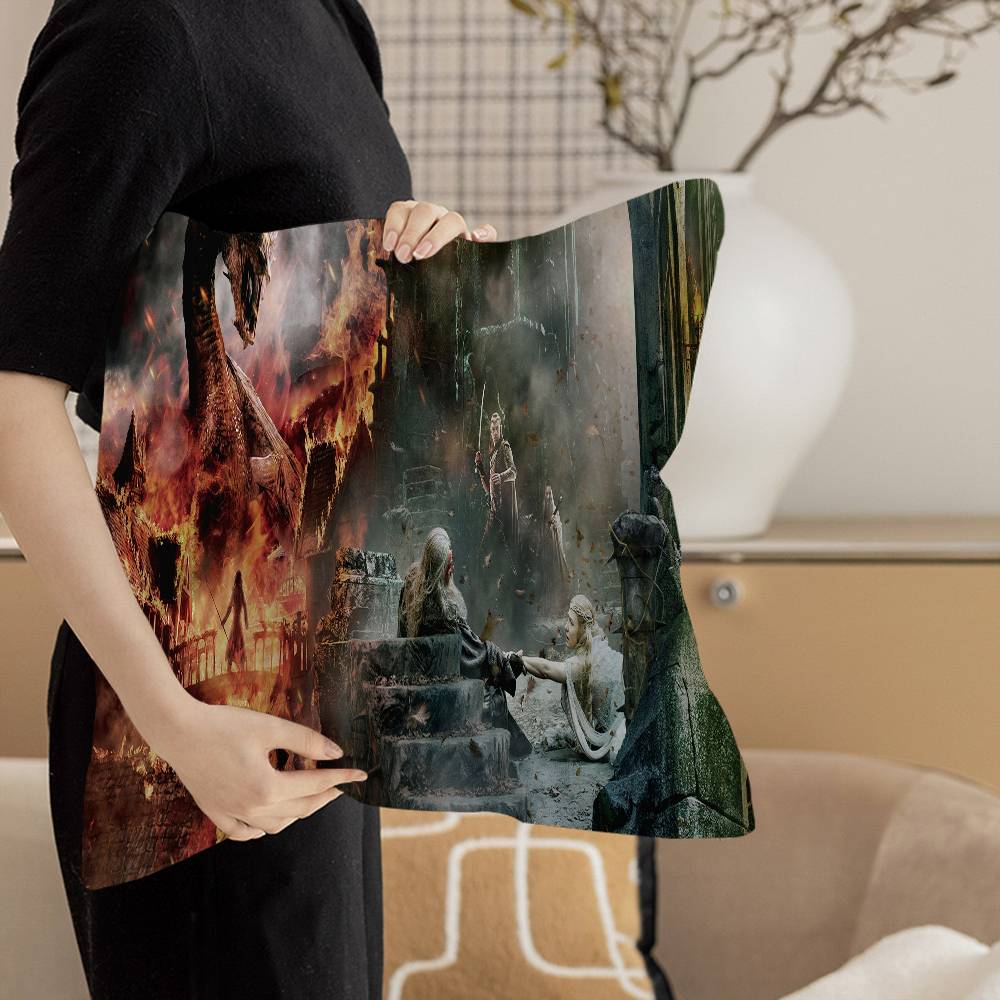 Movie L-Lord O-Of T-The Rings Office Cushion Pillowcase Car Cushion Cover45X45CM Lumbar Pillowcase Sofa Pillowcover