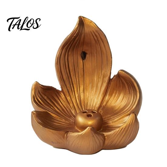 Yoga Relaxation Decor Lotus Backflow Incense Burner Holder, Resin Cone Diffuser, Desktop Indoor Air Purifier Aromatherapy Holder for Meditation