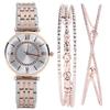 Women Watch Set Fashion Jewelry Gift Set Wrist Watch Bracelet for Party BirthdaySilver Pink White