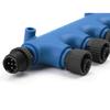 For NMEA 2000 4 Port T Connector, For NMEA 2000 N2K 4 Ports Tee Connector M12 5 Pin IP67 Waterproof for Lowrance Networks