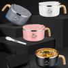 Portable Stainless Steel Noodles Bowl with Delicate Designs Durable Ramen Bowl for Home Office and School Use