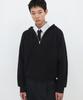 MINAV Hairy Half Zip Hoodie [Black]