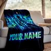Custom Name Seattle Sounders Fc Crest Throw Blanket - Perfect for Couch, Bed, Office, and outdoor Travel - Ideal Gift for Christmas & Holidays