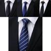Men Stripes Pattern Tie Made Of Polyester With Stripe Design For Wedding Attire