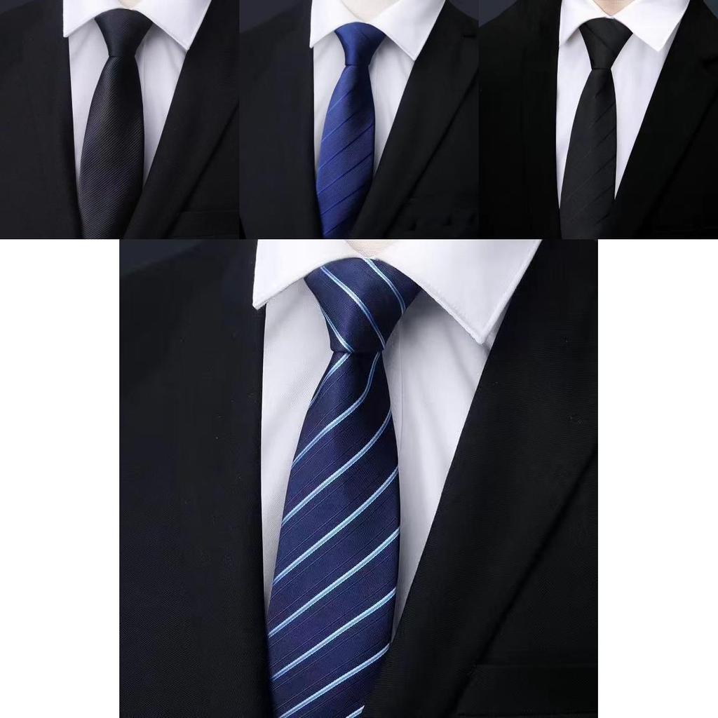 Men Stripes Pattern Tie Made Of Polyester With Stripe Design For Wedding Attire