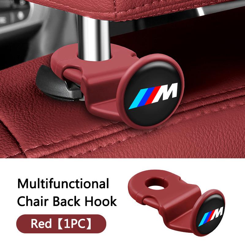 WCHT7 Car Interior Hanging Storage Hook Clips Organizer For BMW M Performance F20 F40 F22 F30 E90 F32 F06 F07 F46 E60 M5 Sticker