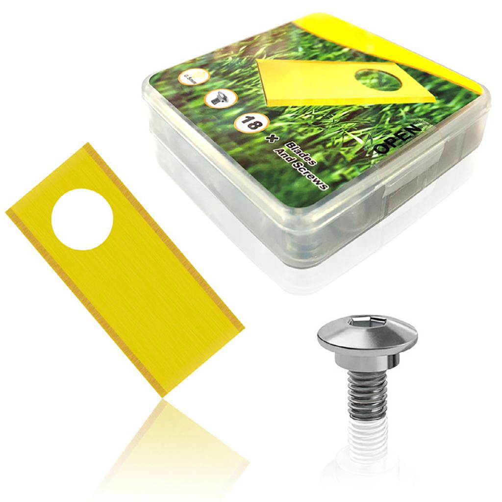 30Pcs for Honda Miimo Robotic Lawn Mower Stainless Steel Replacement Blades, 39.2x17.5mm