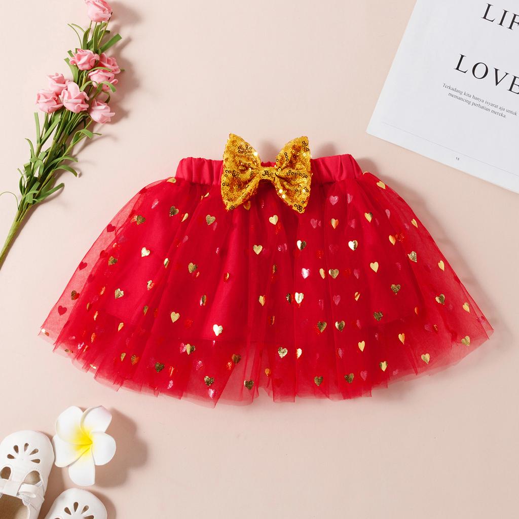Valentine's Day Outfit Girls My First Valentine's Day Long Sleeve Romper And Skirts Clothes Set
