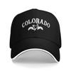 Colorado White Letter And Mountain Baseball Cap  Running Hippie Adjustable Trucker Hat Couple Women Street Style Print Caps