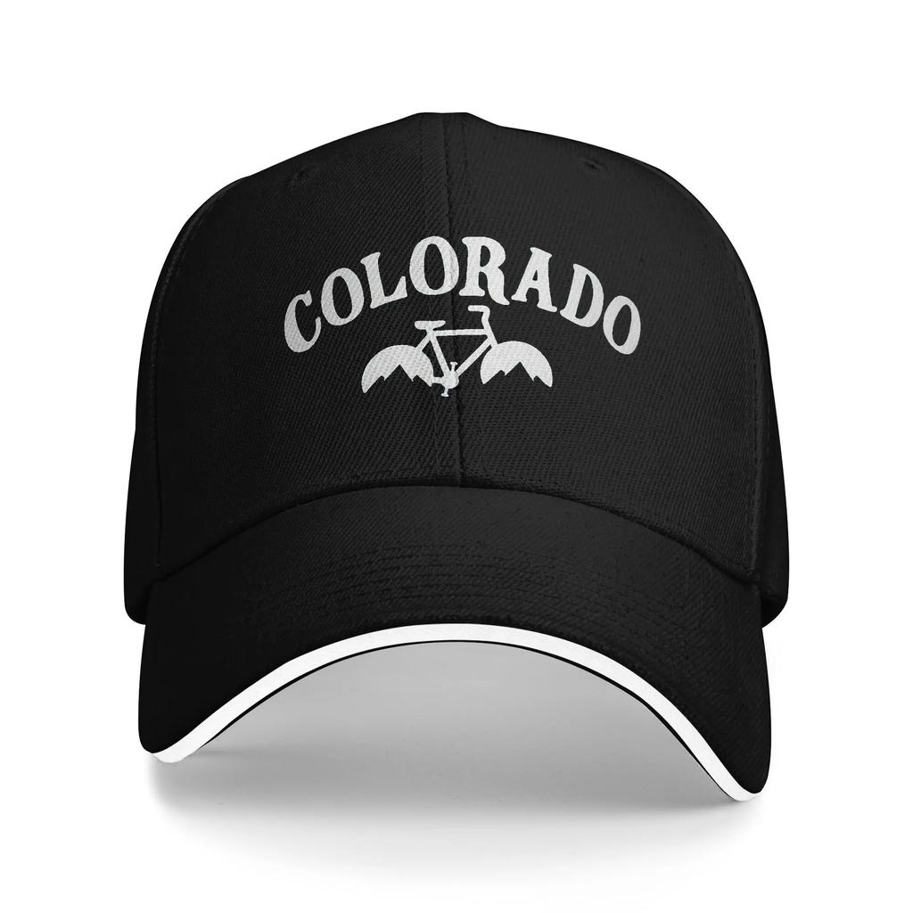 Colorado White Letter And Mountain Baseball Cap  Running Hippie Adjustable Trucker Hat Couple Women Street Style Print Caps